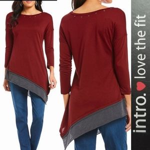 INTRO Asimetrical Hem Top  rubaiya